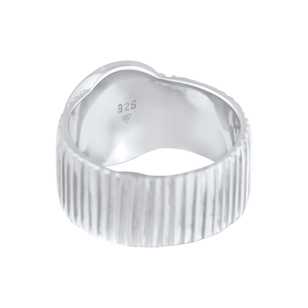 Elli PREMIUM Elli PREMIUM Bague Bague Signet Femme Structure Relief Chunky Blogger Tendance en Bague
