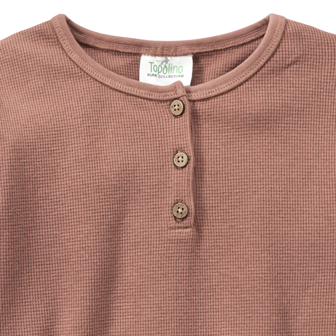 2 Kinder Langarmshirts aus Waffel-Piqué