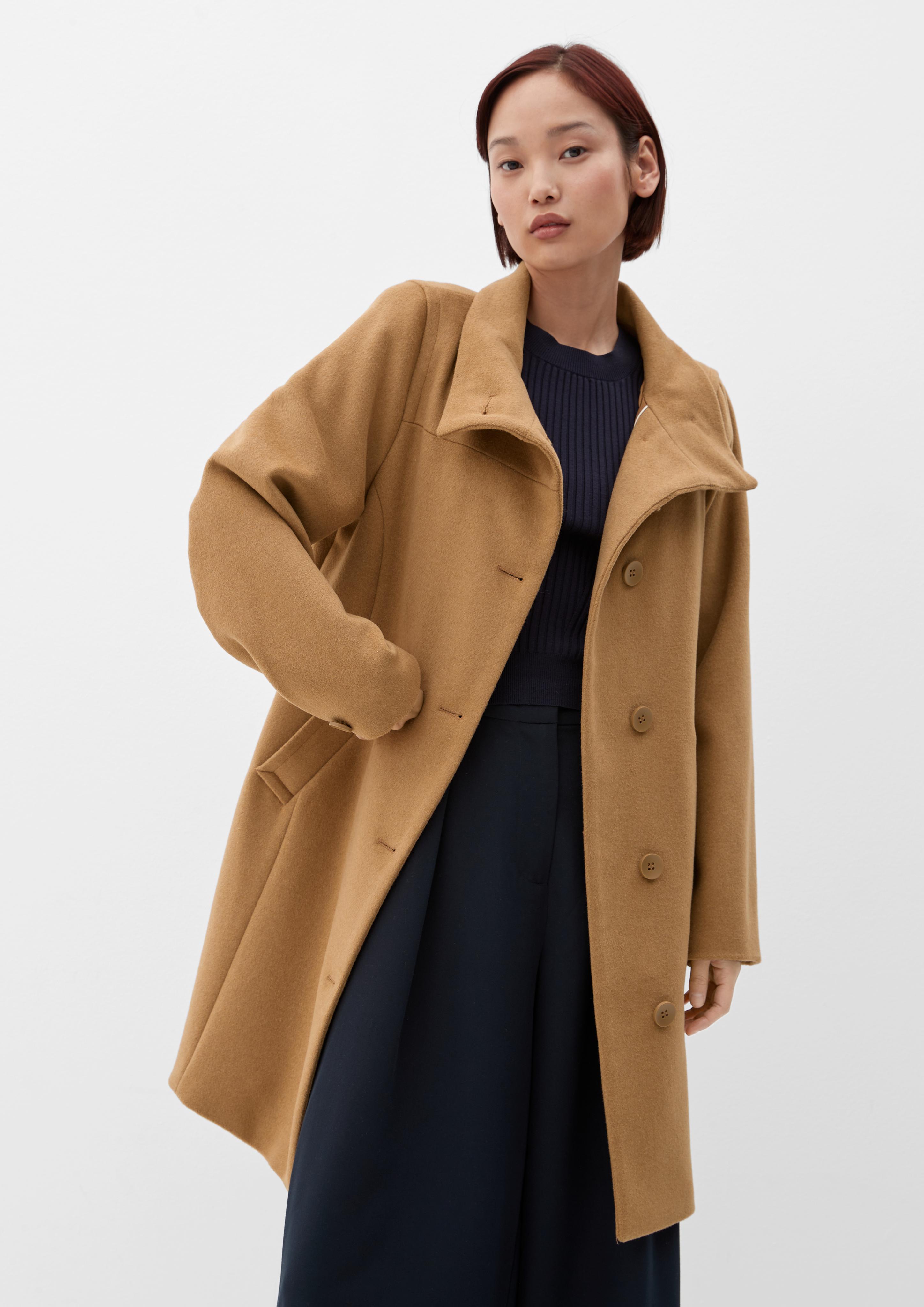 Wollmixmantel in klassischem Look  2116948-8469
