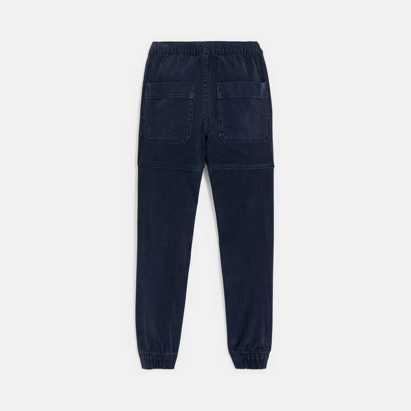 Pantalon cargo en toile bleu Garçon
