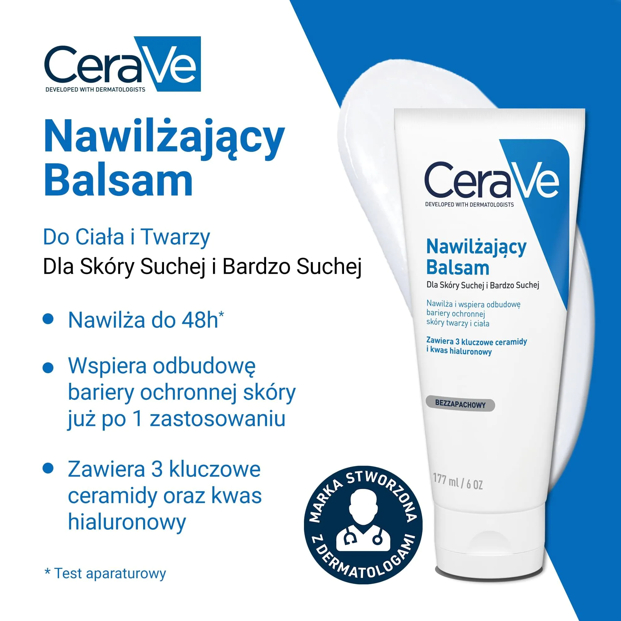 „CeraVe“ drėkinamasis balzamas sausai ir labai sausai odai