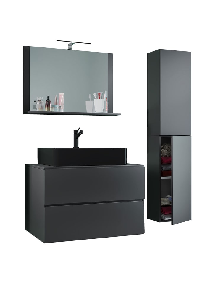 ebuy24 Badmöbelset LendasLBL anthrazit anthrazit 114 x 52 cm günstig kaufen onesize