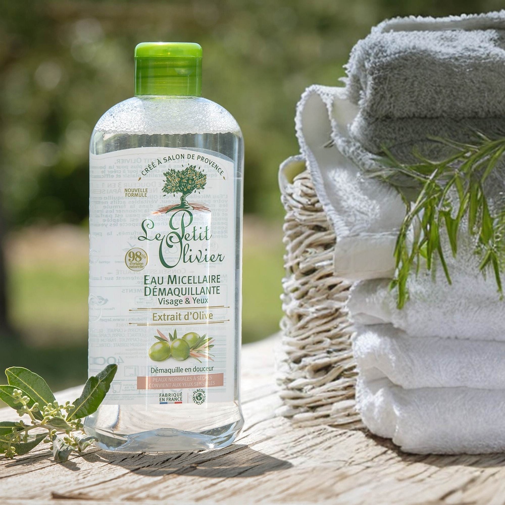 le petit olivier Eau Micellaire Démaquillante Extrait d'Olive Eau Micellaire - Yeux Sensibles