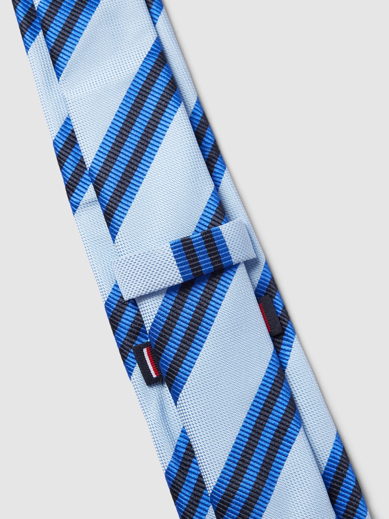 Krawatte mit Streifenmuster Modell 'VARSITY' in bleu