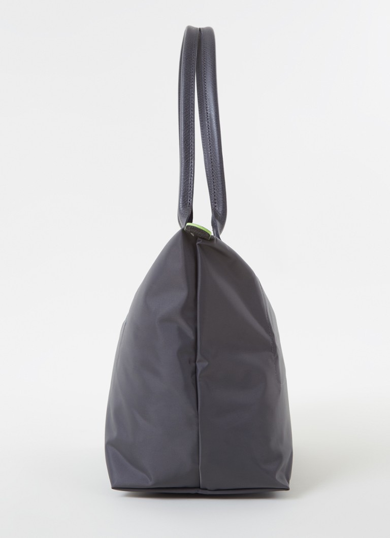 Longchamp Le Pliage Vihreä olkalaukku L nahkayksityiskohdilla