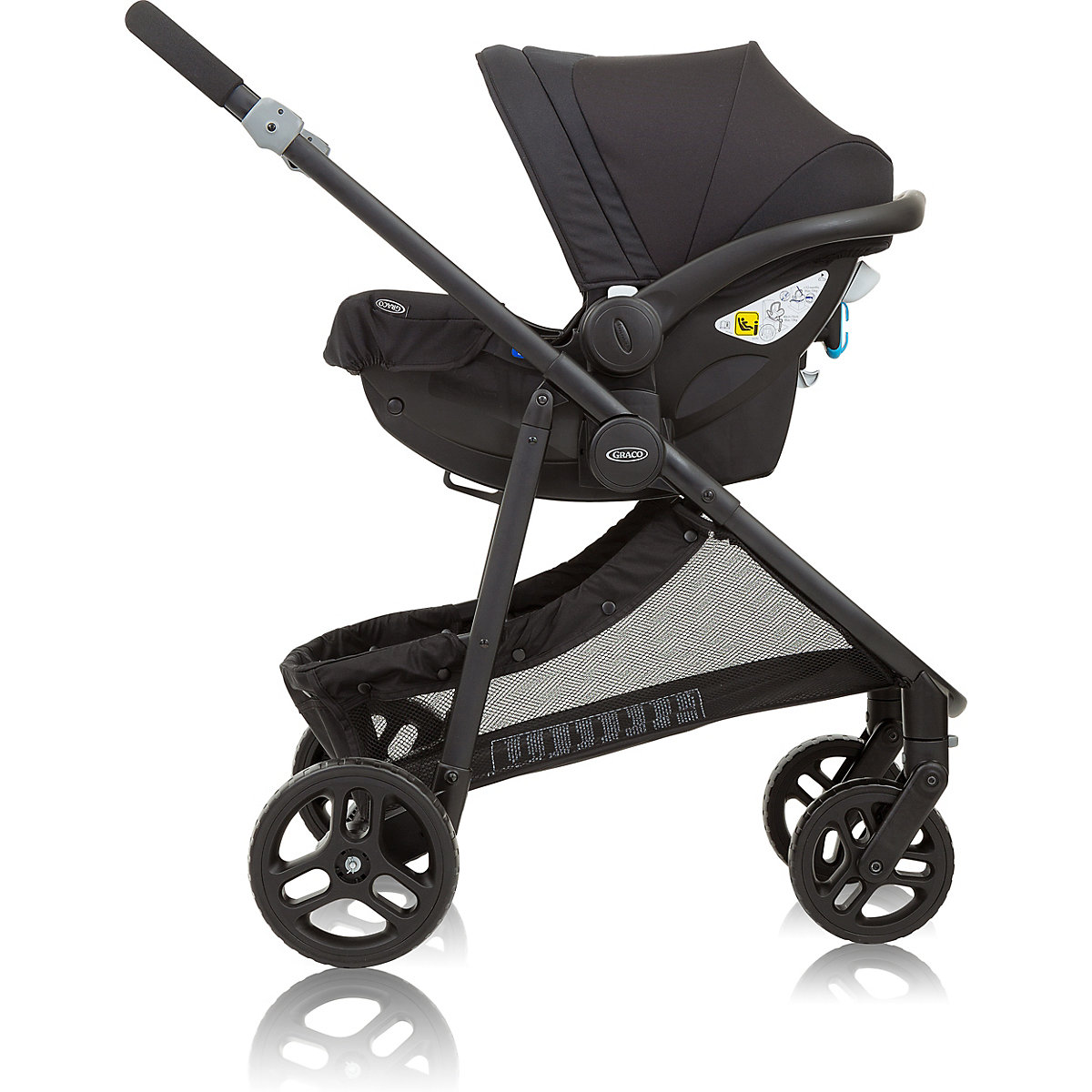 Transform 2-in1 Kinderwagen und Buggy, schwarz