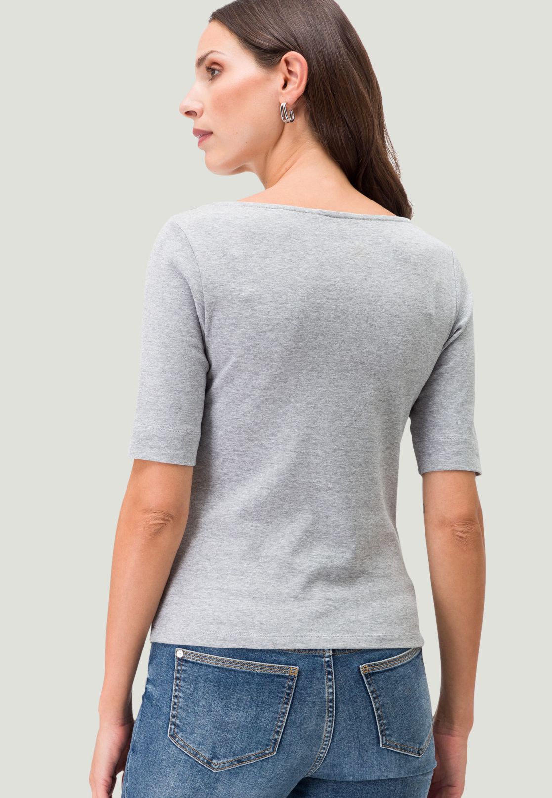 Baumwollshirt mit Rundhalsausschnitt