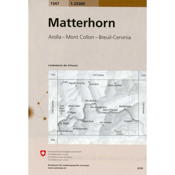 Swisstopo 1 : 25 000 Matterhorn - Wanderkarte