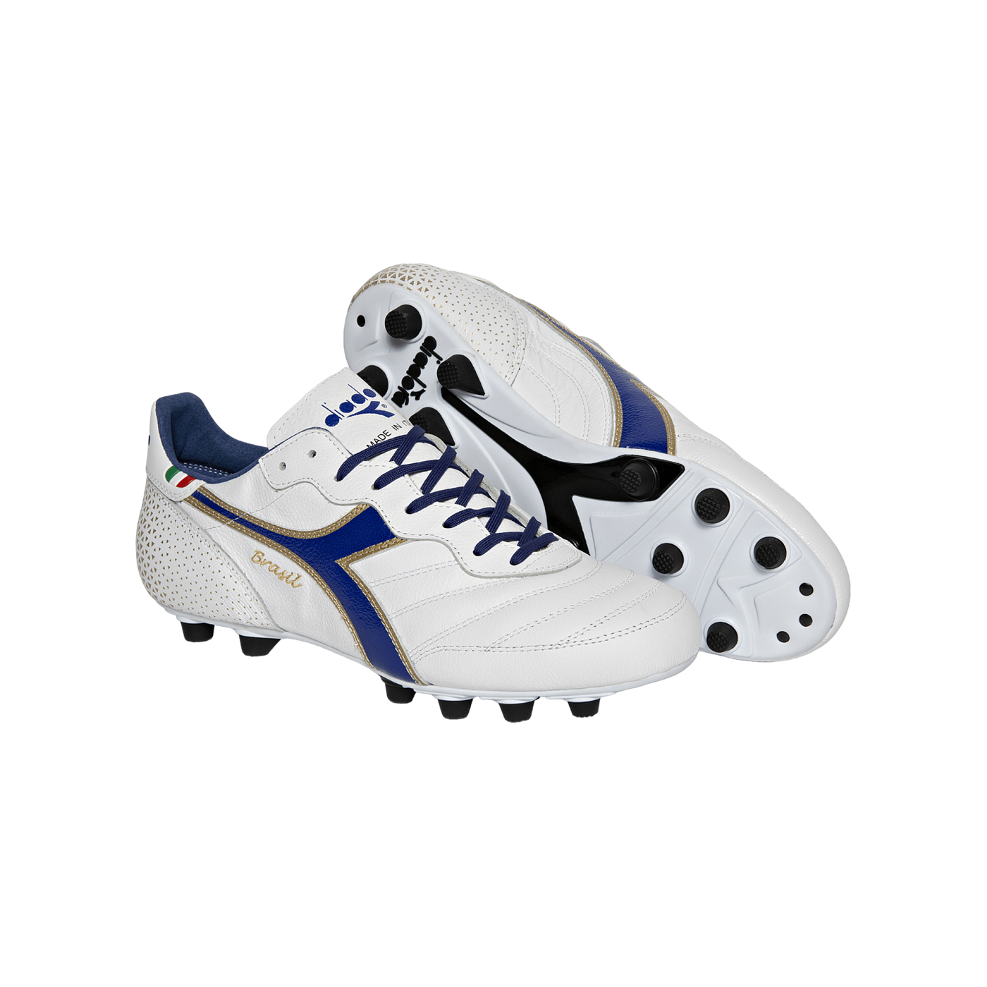 Diadora Brasil Made in Italy OG FG Weiss Blau Gold FD0953