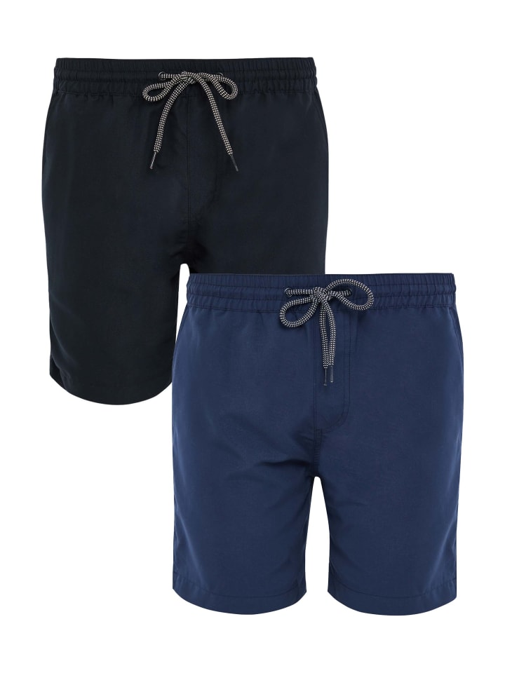 Threadbare Badehose THB Swim Short Dawlish 2PK in Navy-Black günstig kaufen