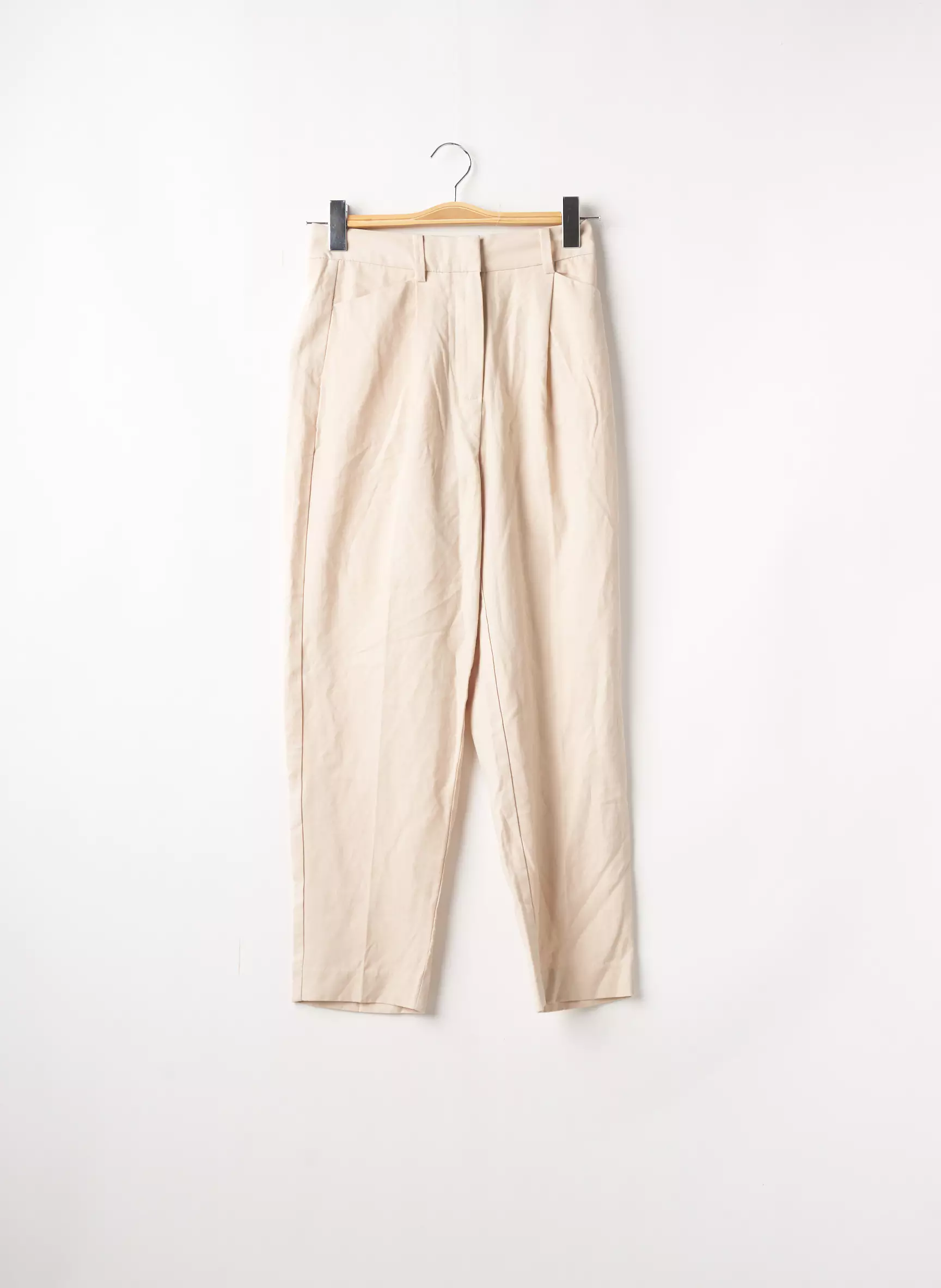 Mango Pantalon7 8 Femme couleur beige