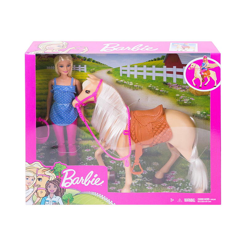 Barbie Barbiedukke med hest