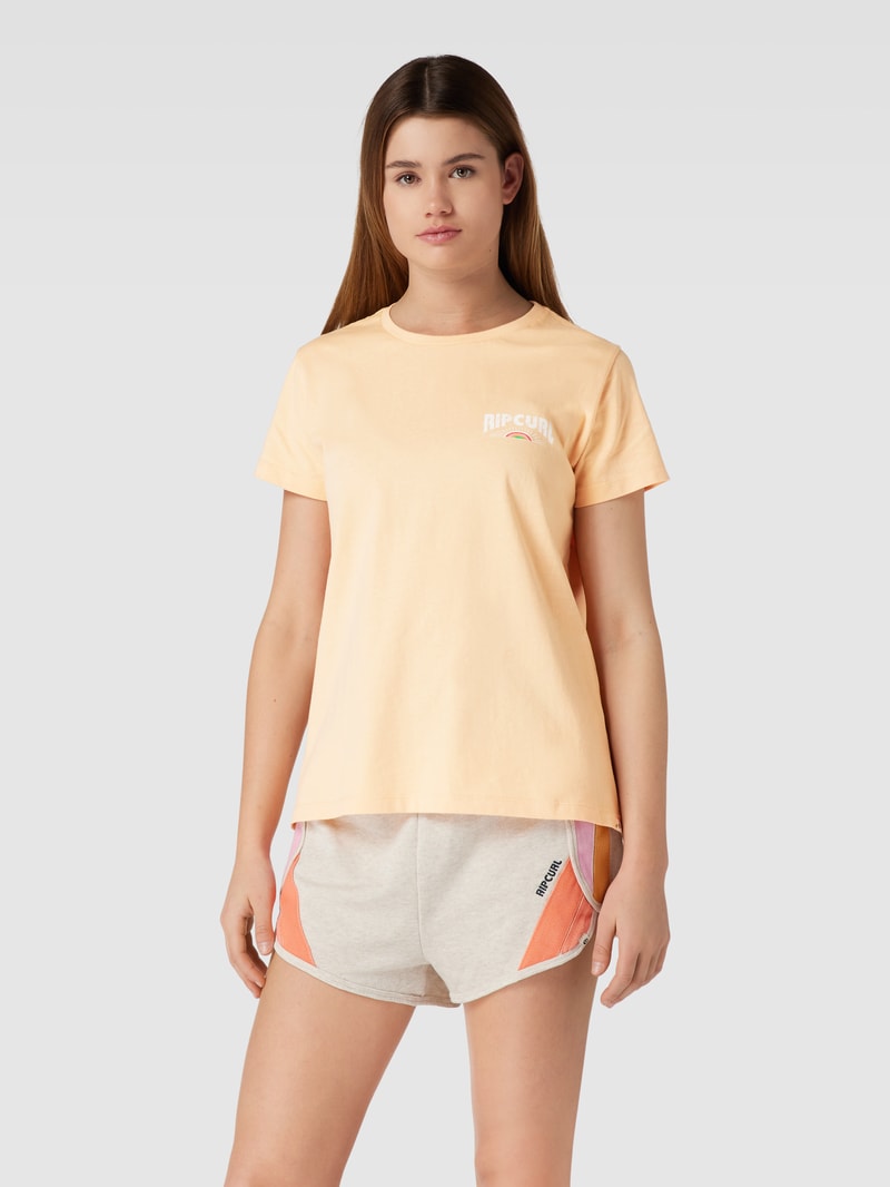 T-Shirt mit Label-Prints Modell 'DAYBREAK' in orange