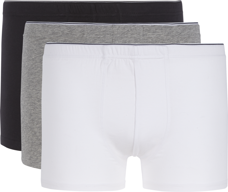 Trunks mit elastischem Bund im 3er-Pack in graphit