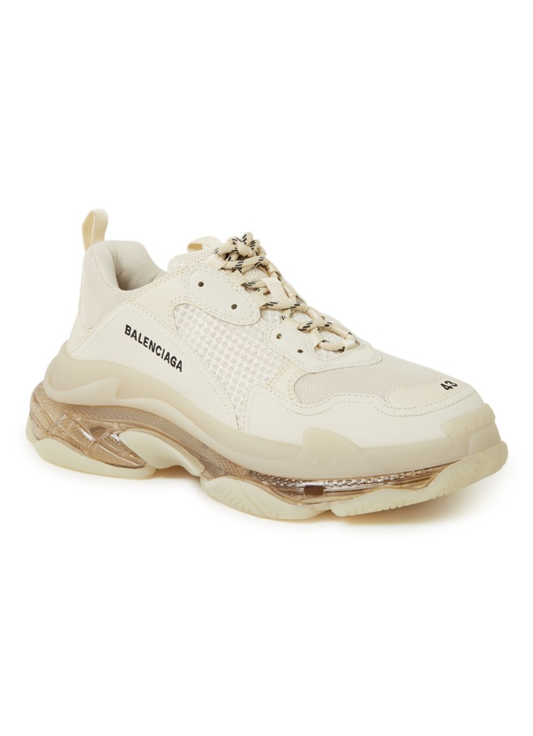 Sneakers Balenciaga Triple S con dettagli in pelle di vitello