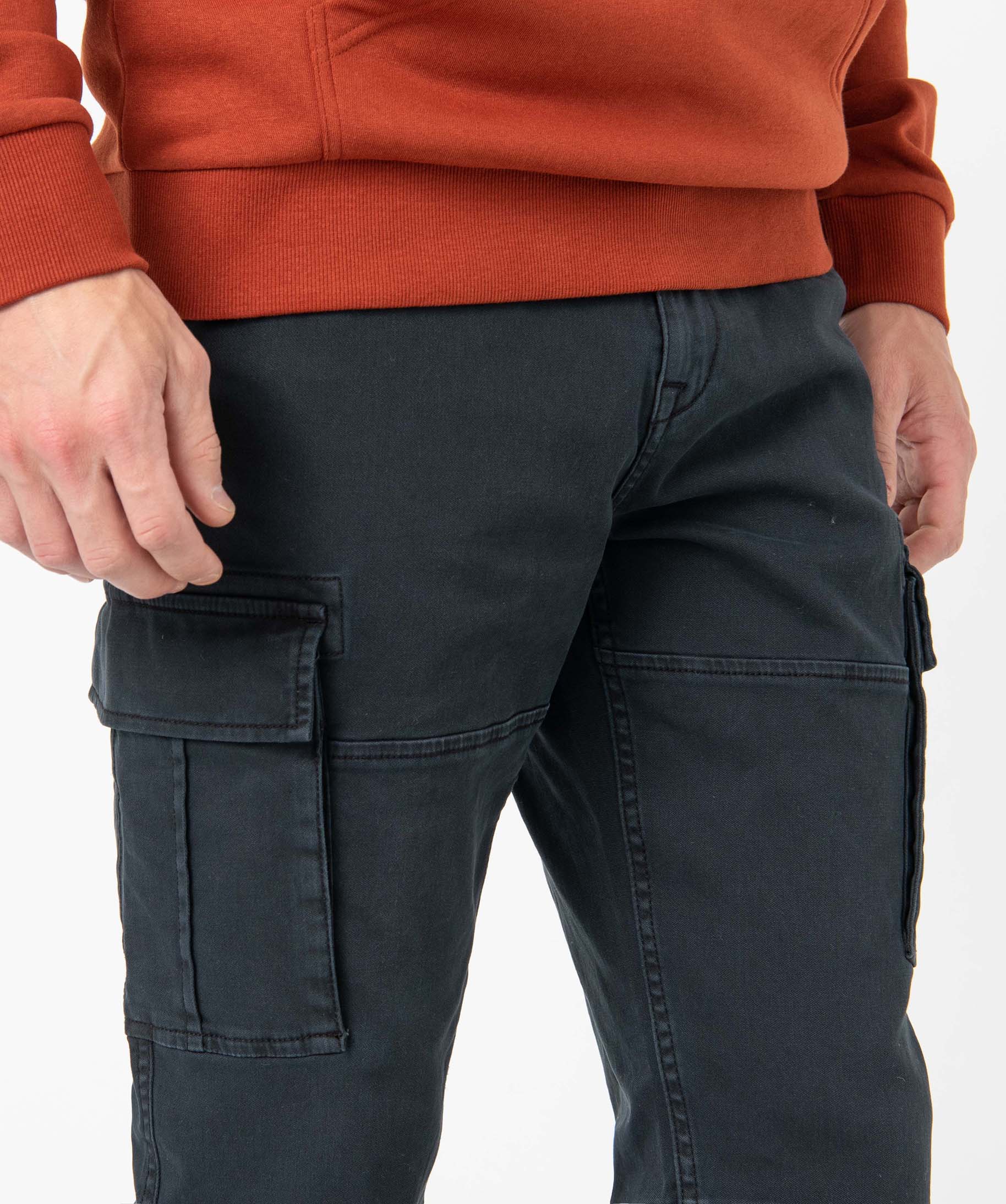 Pantalon homme cargo coupe Straight noir | GEMO