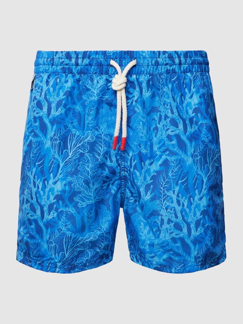 Badehose mit Allover-Muster in blau