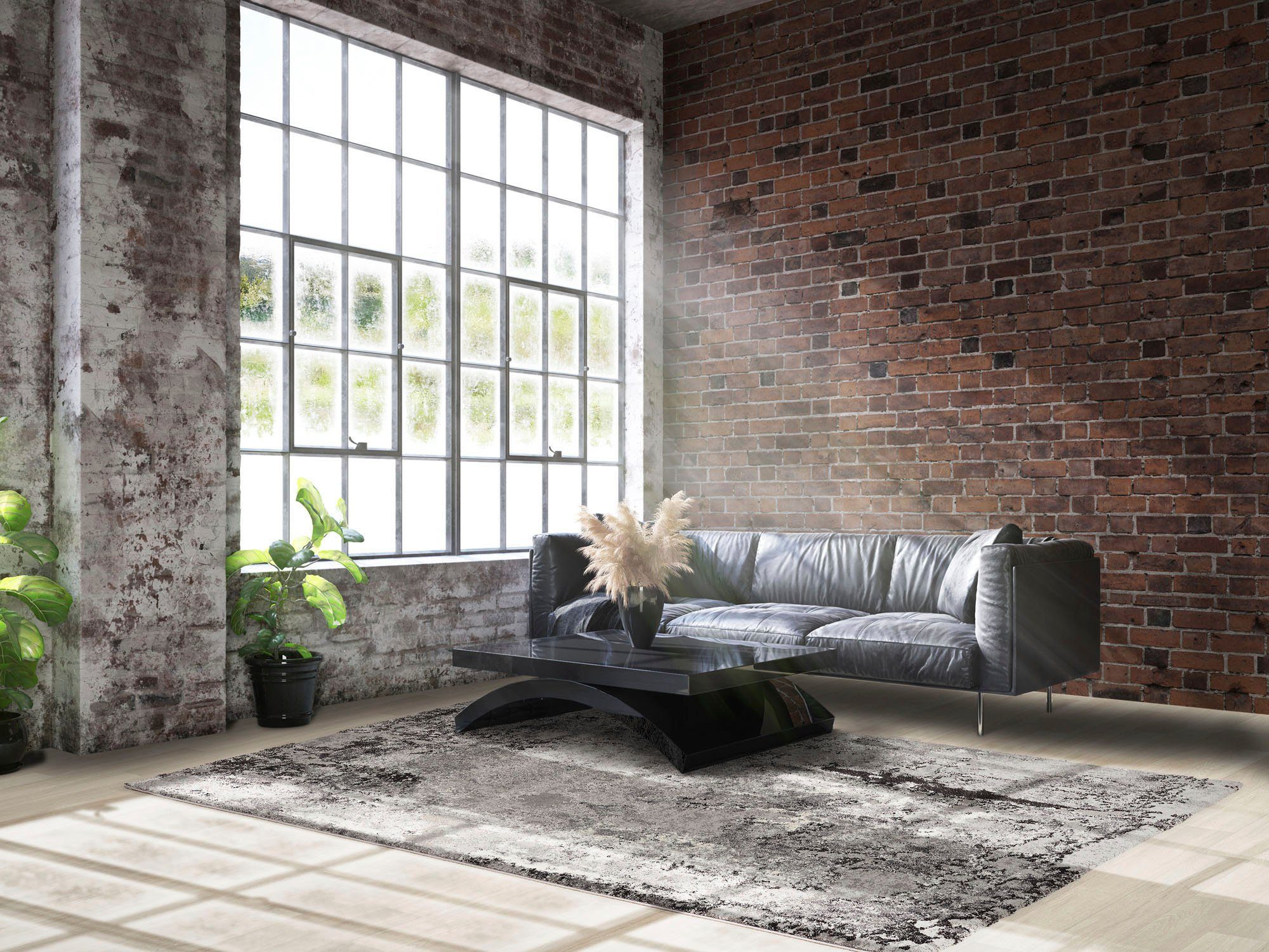 Teppich Juwel Liray, OCI DIE TEPPICHMARKE, rechteckig, Höhe: 20 mm, Kurzflor, Wohnzimmer, Marmor Optik, Hoch Tief Effekt