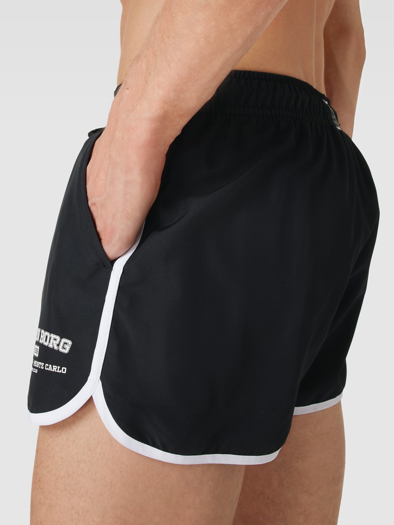 Badehose mit Tunnelzug Modell 'BORG RETRO' in schwarz
