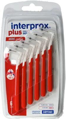 INTERPROX plus mini conical rot Interdentalbürste  6 St  Zahnbürste