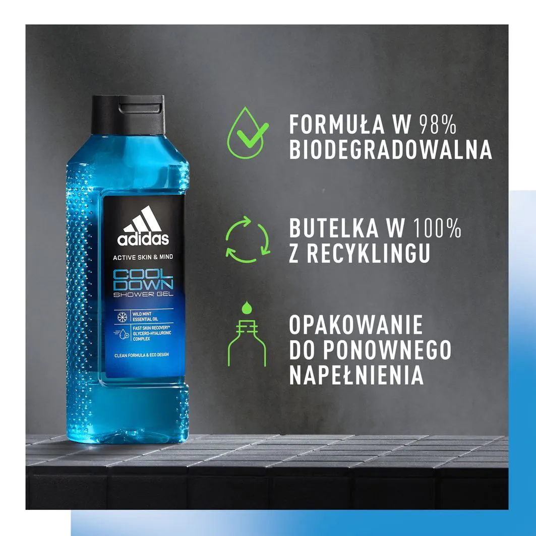 „Adidas Active Skin&Mind“ vėsinantis dušo želė
