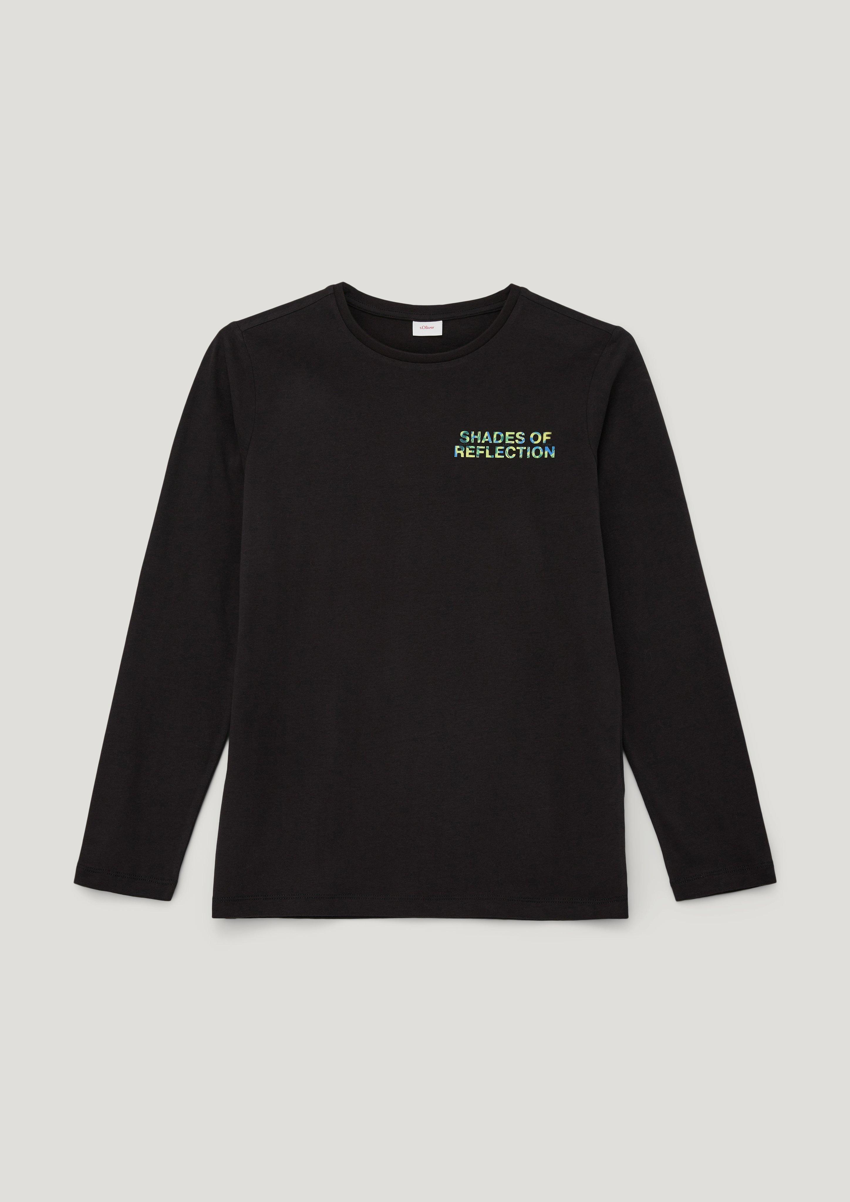 Longsleeve mit gummiertem Print  2134016-9999