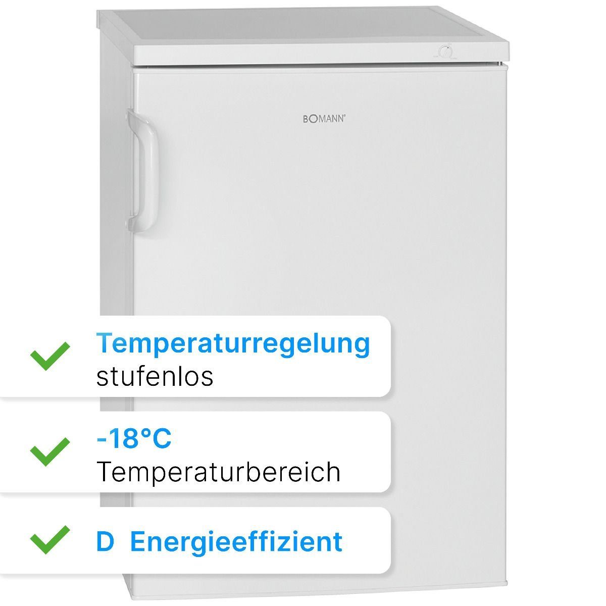 BOMANN Gefrierschrank GS 2196.1, 84.5 cm hoch, 56.0 cm breit