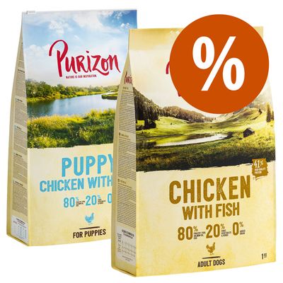 Übergangsset! Purizon- getreidefrei für Welpen und erwachsene Hunde