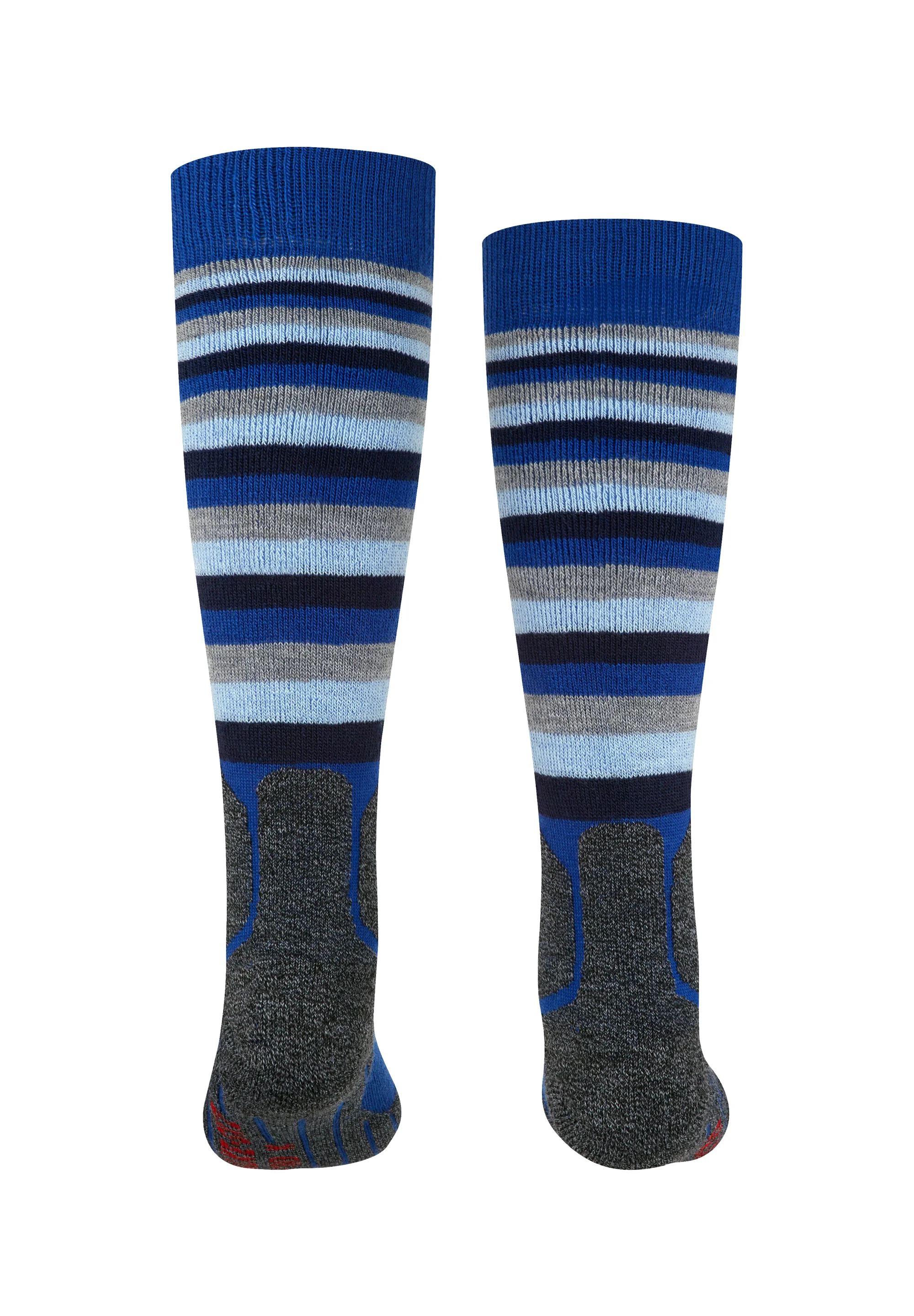 Calcetines deportivos funcionales Falke SK2 Stripes para niños, de esquí, de resistencia media, acolchados y antiampollas.