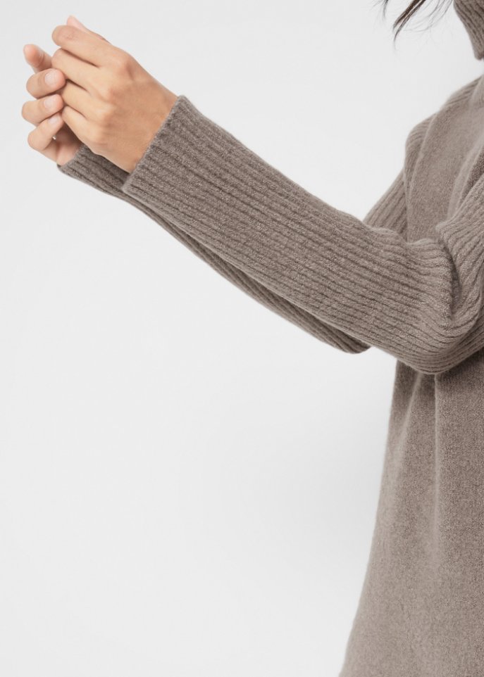 Longpullover mit Rollkragen
