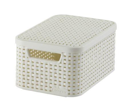 Curver 3-er Set STYLE Box S mit Deckel creme