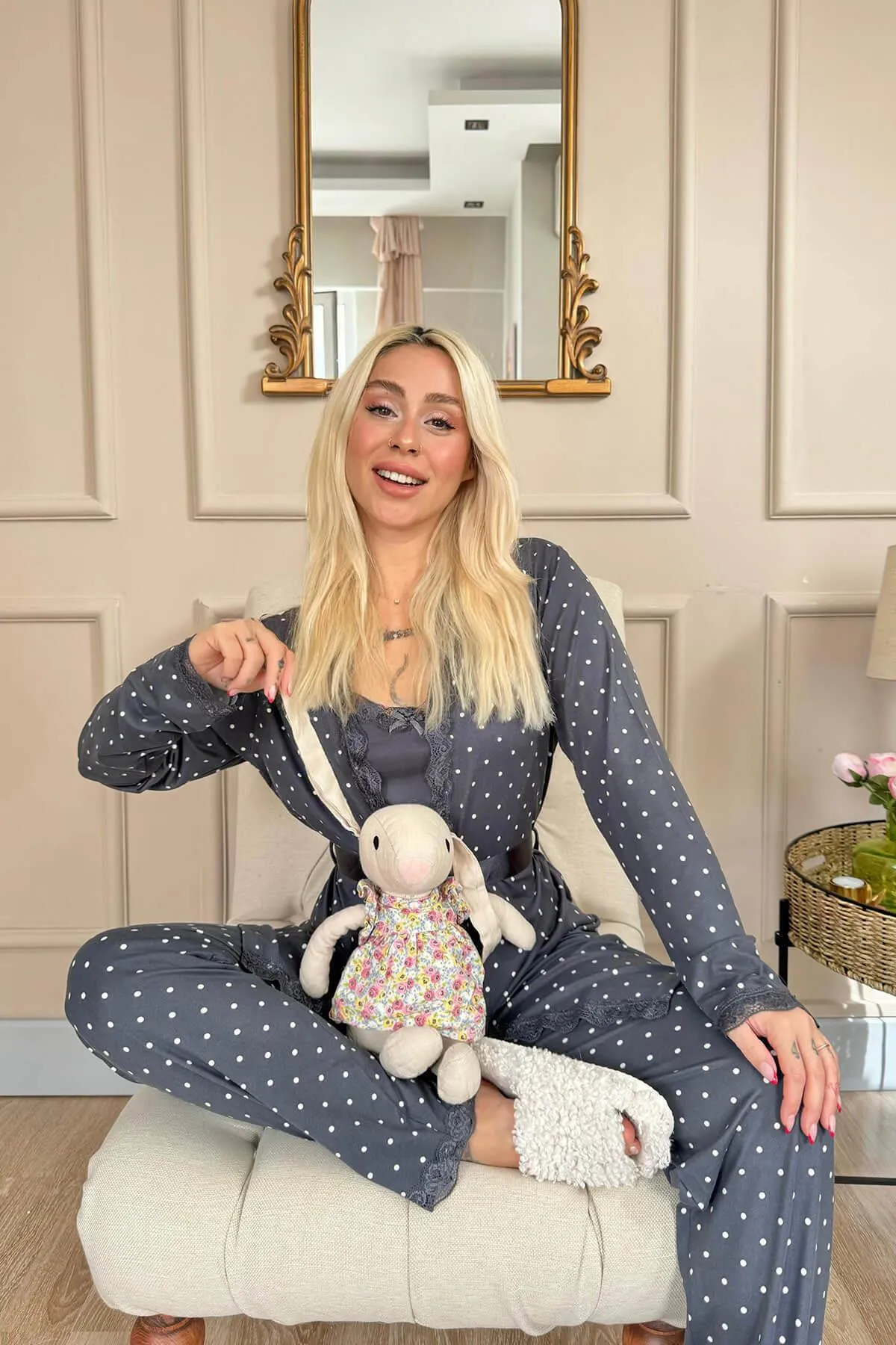 Pijamaevi  Pyjama set - Grau - Muster