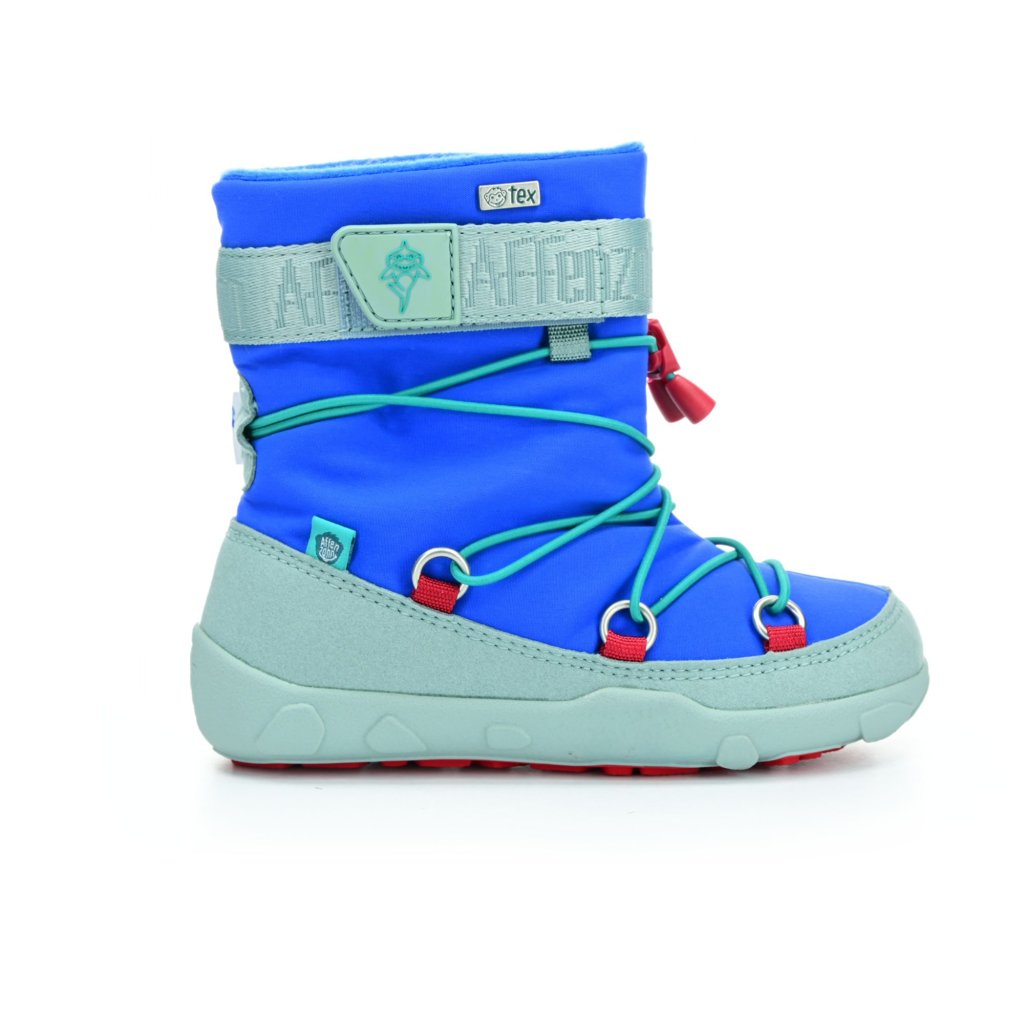 Affenzahn Schneestiefel Vegan Snowy Hai Blau Winterbarfußschuhe