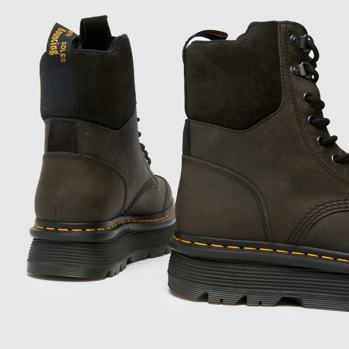 Dr Martens – Zebzag 8 – Mörkgrå knytstövlar