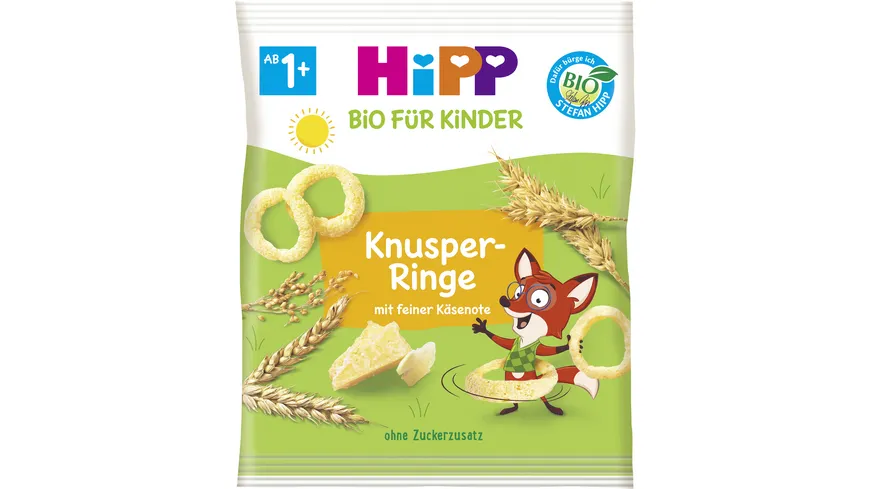 HiPP Bio für Kinder Knabberprodukte Kunsper-Ringe mit feiner Käsenote 25g 25 g