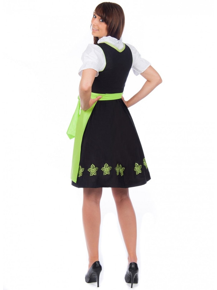 Edelnice Mini Dirndl 3-teilig in schwarz, grün günstig kaufen 34