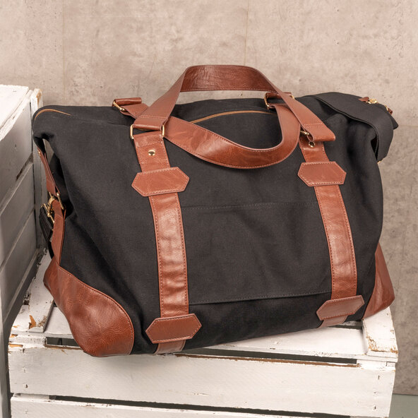 Canvas Weekender, schwarz