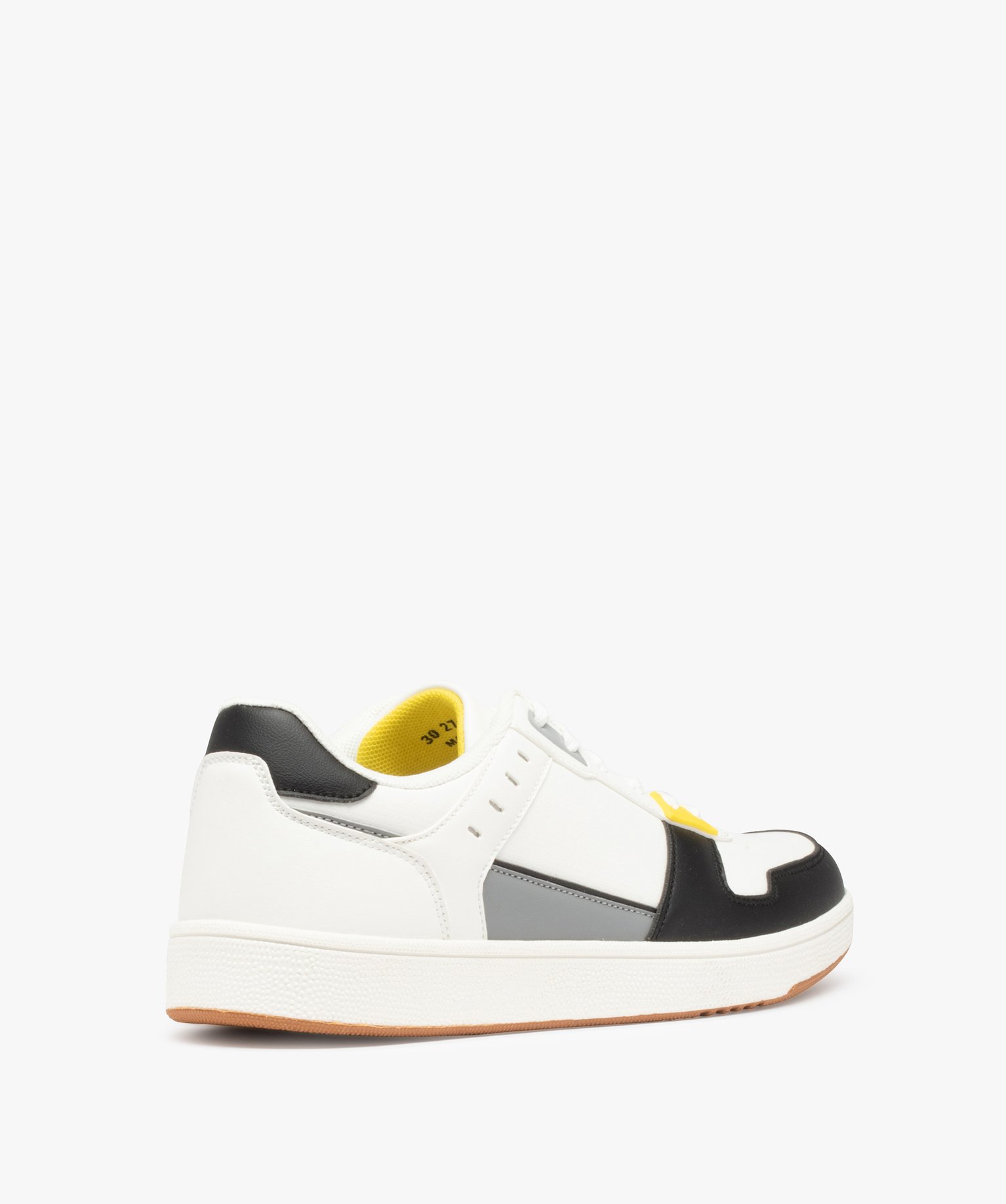 Baskets homme à détails colorés fermeture lacets blanc | GEMO