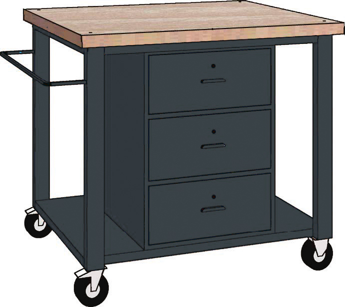Contimac 770296 Wp 142/B Banco da lavoro mobile 1000X700X912