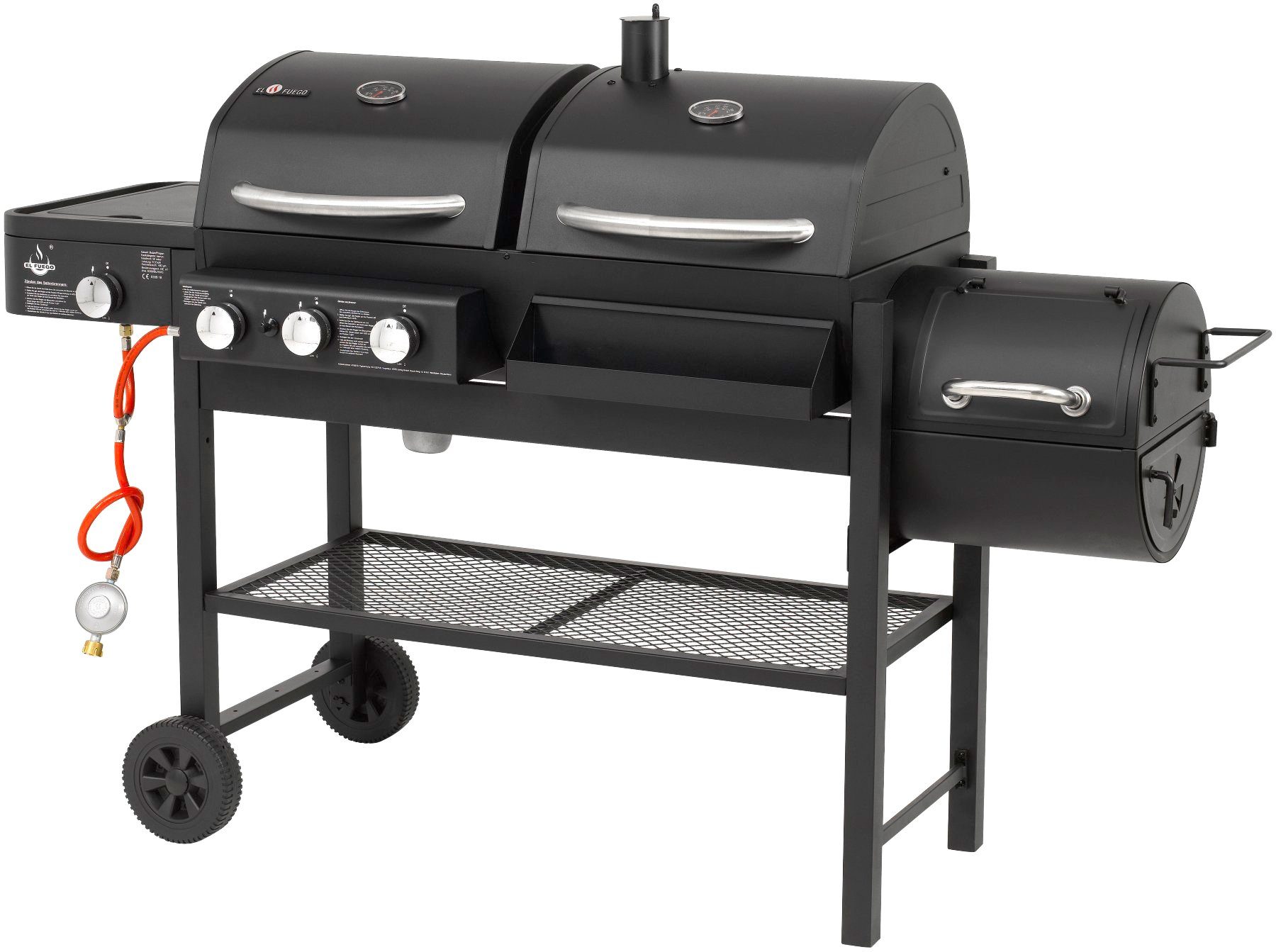 El Fuego Gasgrill Sierra, Gas- und Holzkohlekombination, BxTxH: 173,5x60x117,5 cm
