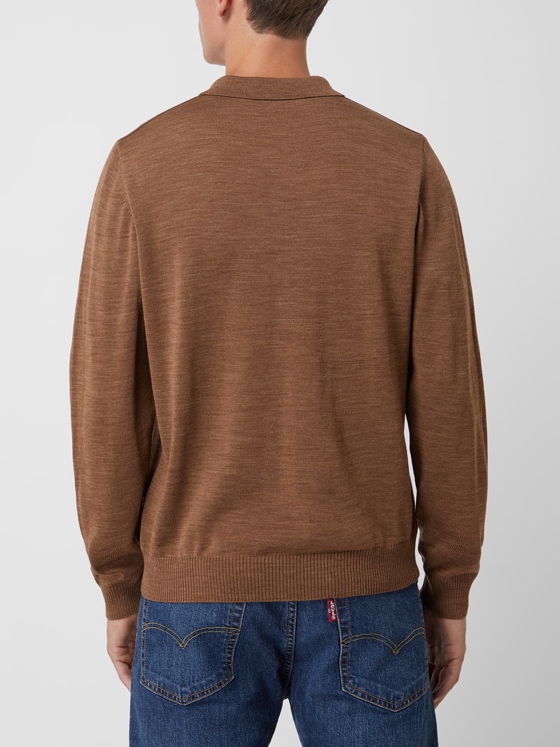 Pullover aus Schurwolle in cognac