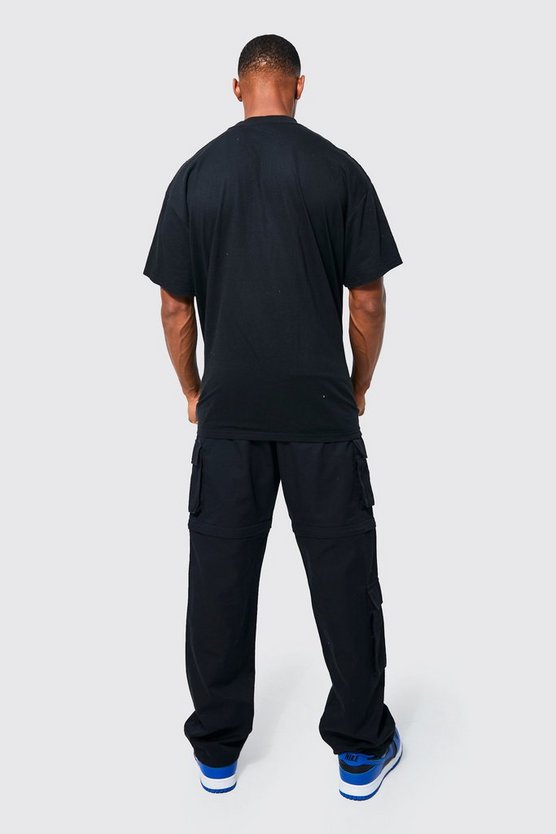 Oversize T-Shirt mit Grim Reaper Print
