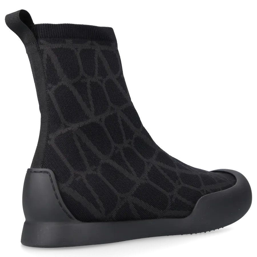 Valentino Garavani - Sneaker high CITYSHORE Baumwolle Stretch - schwarz