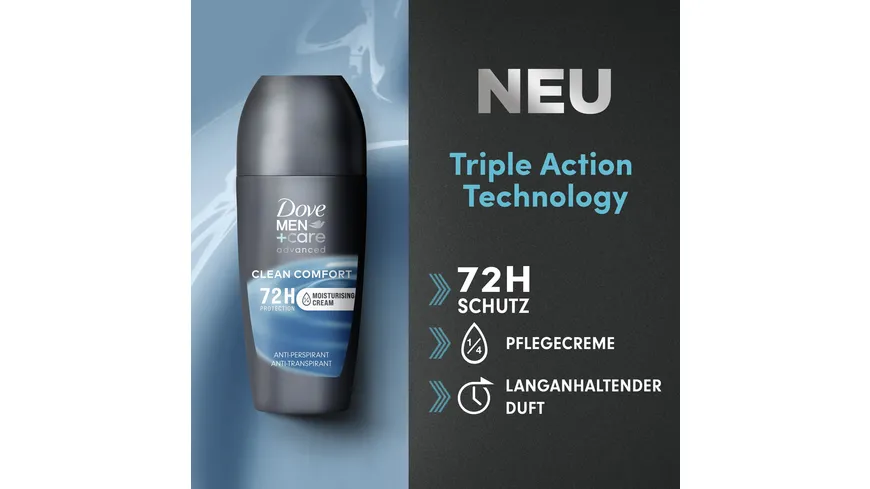Dove Men+Care Deo Roll-on Antitranspirant Clean Comfort 50 ml