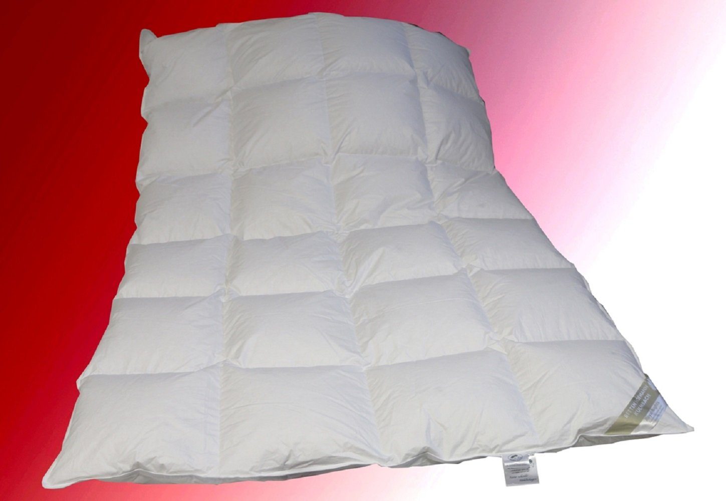 4-Jahreszeitenbett, Hofmann Franken Daunendecke Daunenbett Bettdecke 4x6 135x220 cm 960 g, Betten Hofmann, Füllung: 960 Gramm neue weiße fränkische Gänsedaunen mit natürlichen Farbeinschüssen