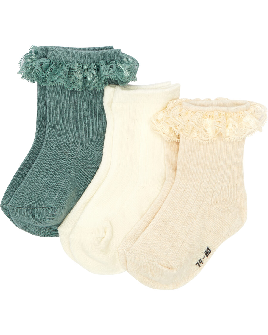 Socken mit Spitze