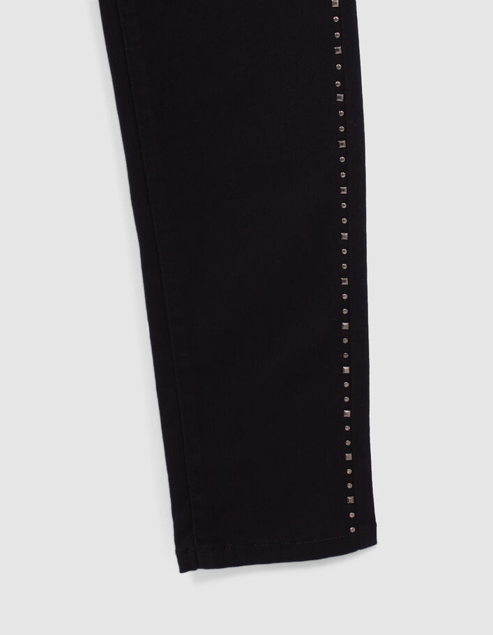 Jean slim noir effet sculpt up clous côtés Femme