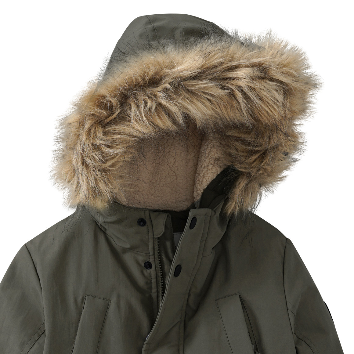 Jungen Parka mit Fellimitat