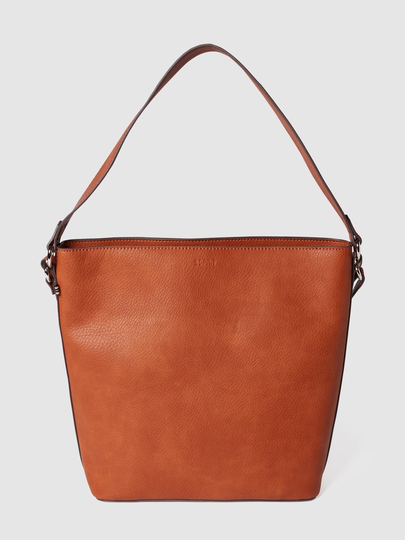 Hobo Bag in Leder-Optik in cognac