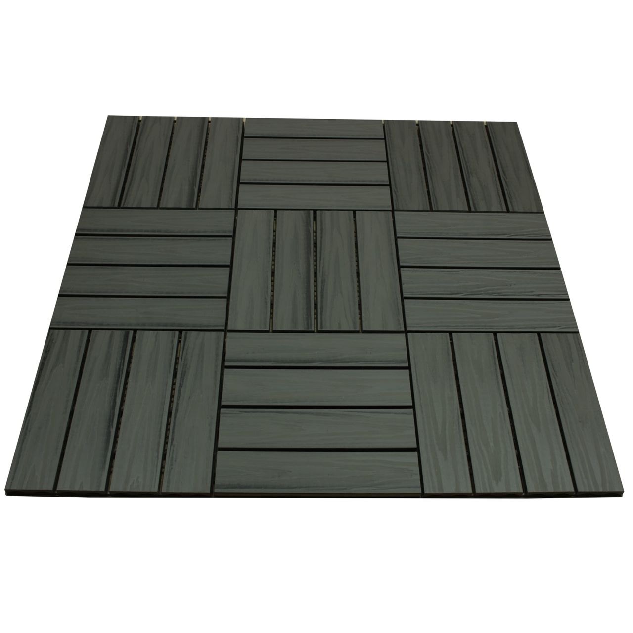 TOP MULTI WPC Fliesen 30 x 30cm anthrazit profiliert 1 m²